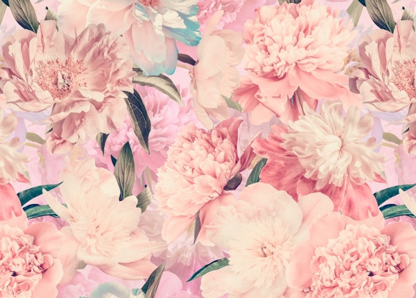 Baroque Peach Peony Garden