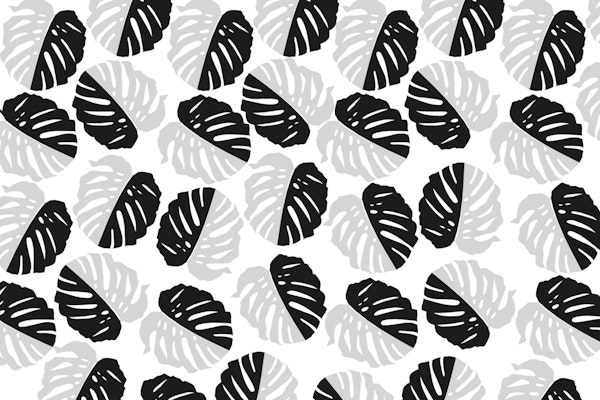 Yin Yang Monstera Glam Pattern 2