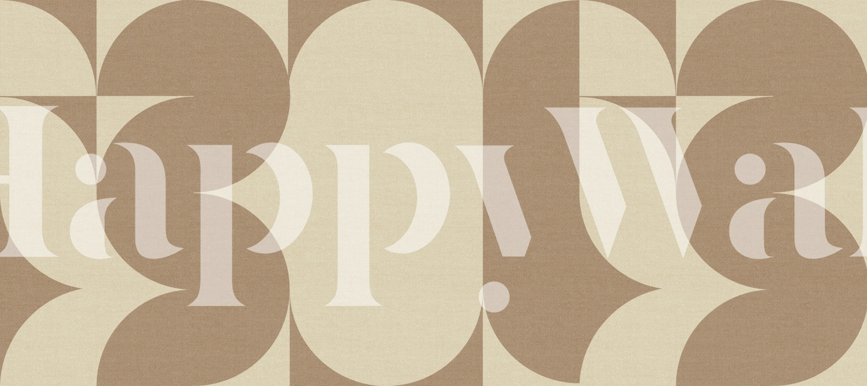 Beige geometric curves and shapes wallpaper