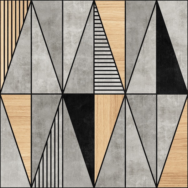 Concrete an Wood Triangles