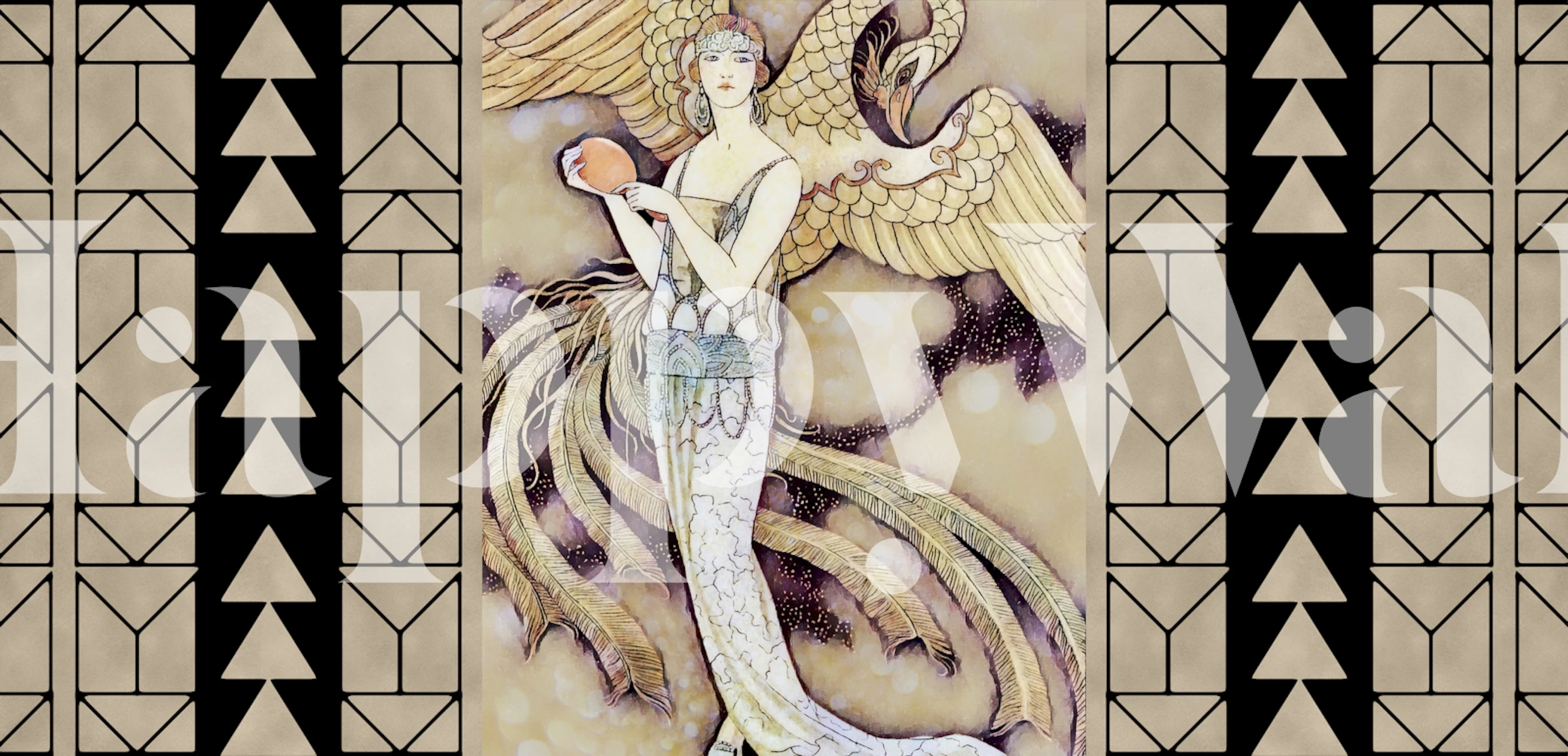 Art Deco Glamour Mosaic tapeta v místnosti