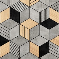 Concrete and Wood Cubes 2 tapet