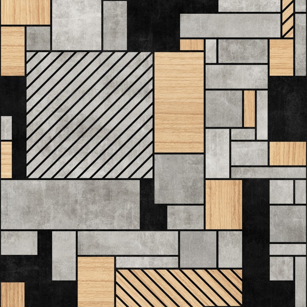 Random Pattern Concrete Wood