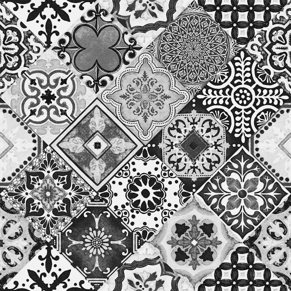 Talavera Tiles black white grey
