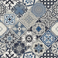 Talavera Tiles Navy Cobalt Grey tapety
