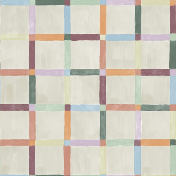 Pastel Grid Harmony - Abstract Brushstrokes