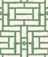 Bamboo trellis - green on cream ταπετσαρία