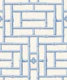 Bamboo trellis - light blue on cream
