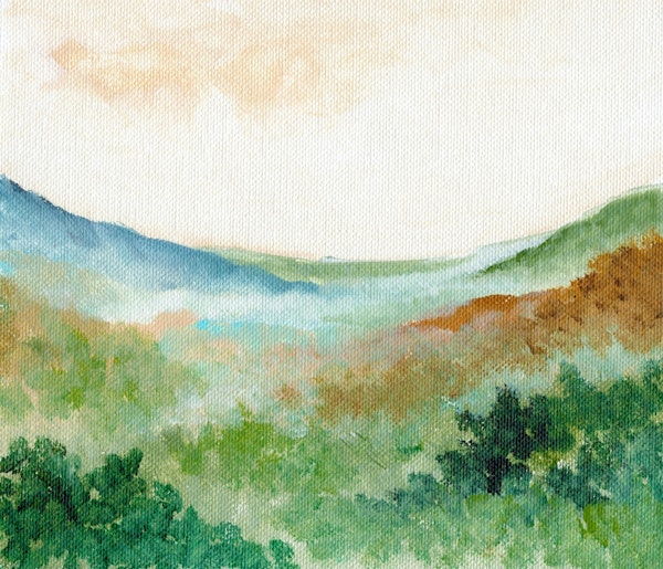 Misty Hills Canvas