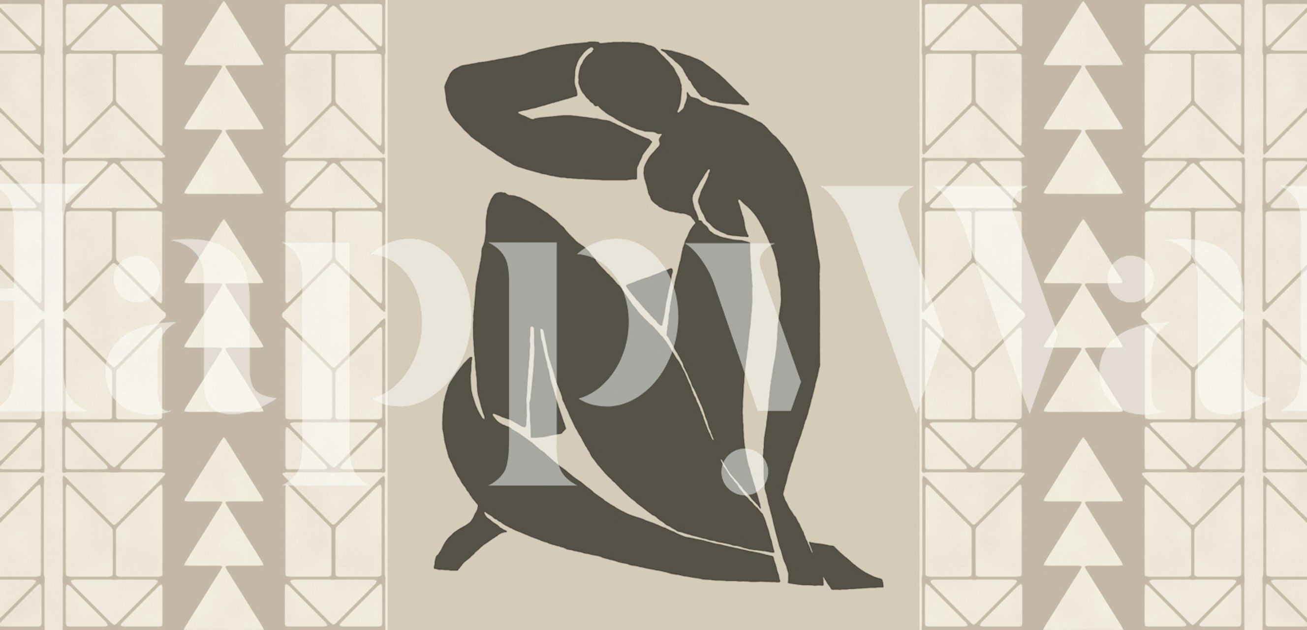 Abstract Modern Art Decor wallpaper in a room