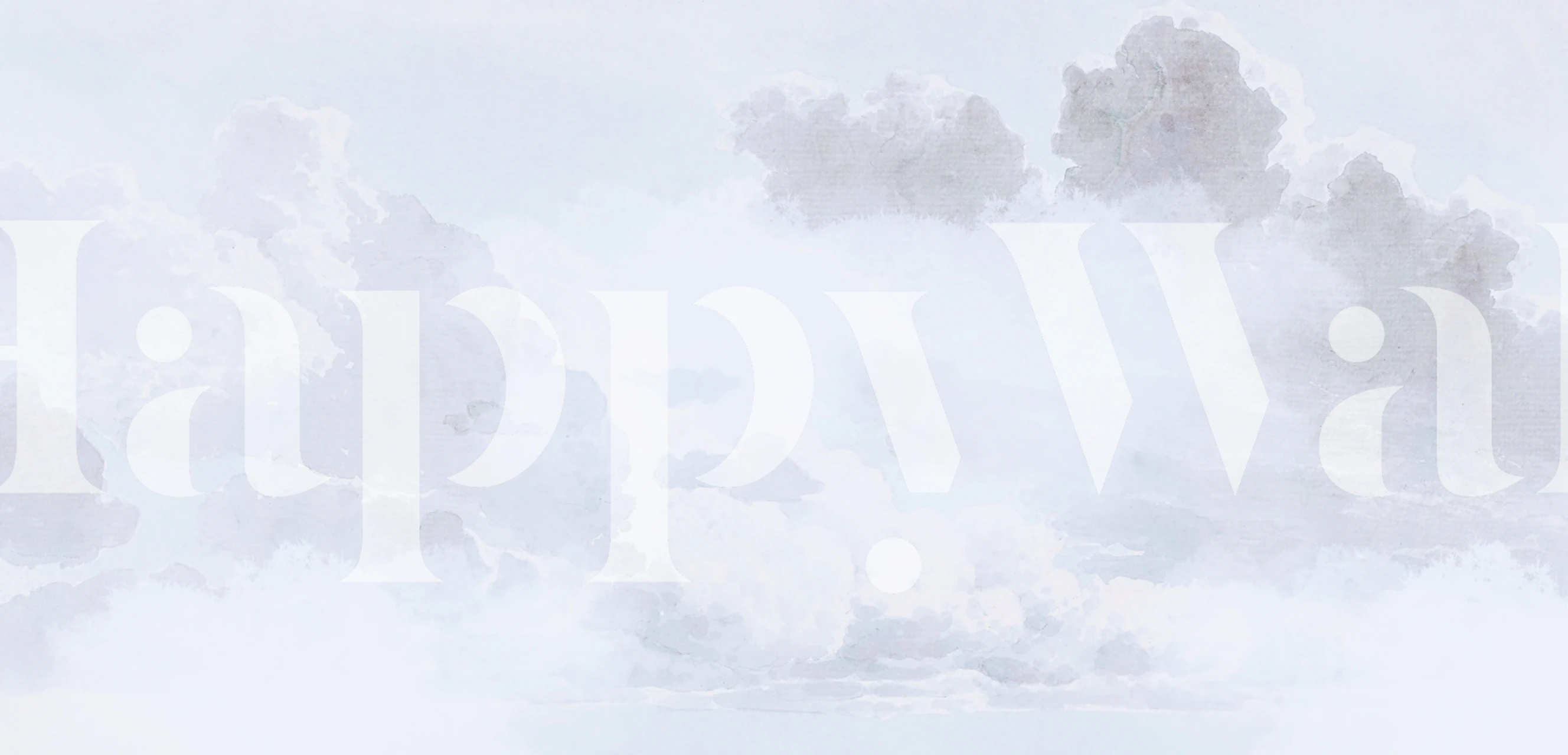 Ethereal Cloudscape Essence-behang in een kamer