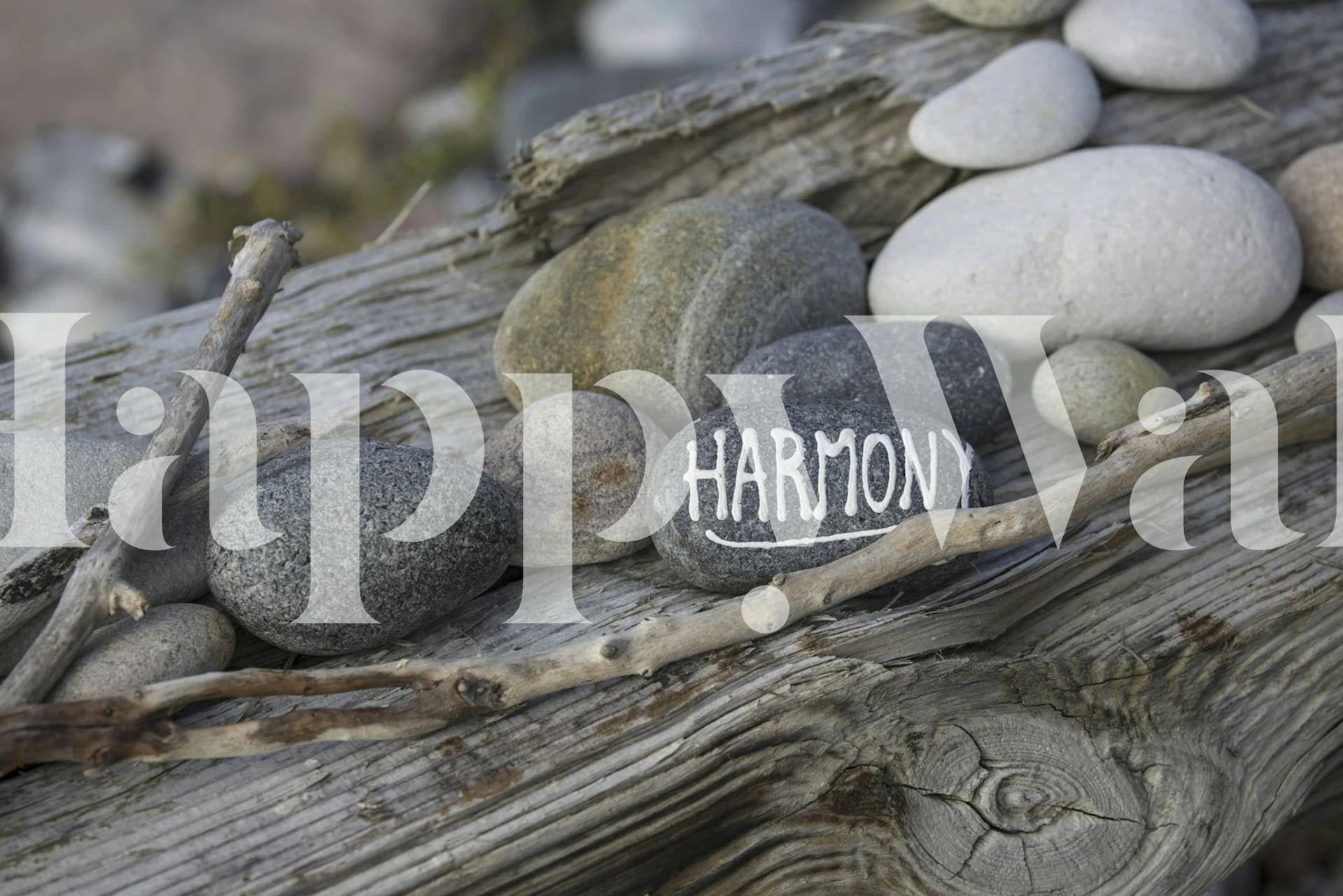 Carta da parati Zen Stone Harmony in una stanza