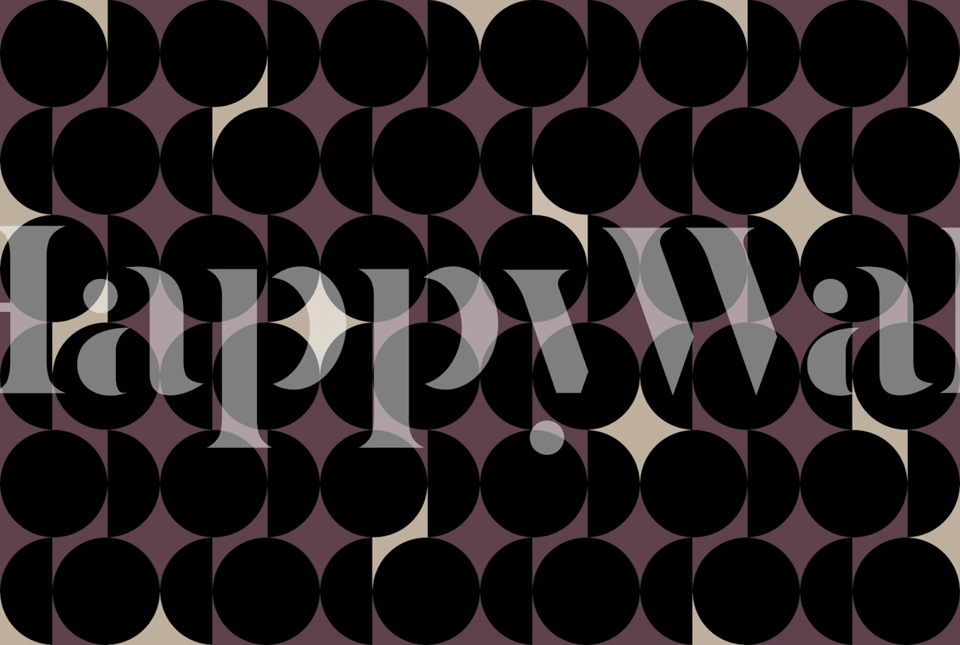 Abstract Bauhaus Glam 2 behang in een kamer