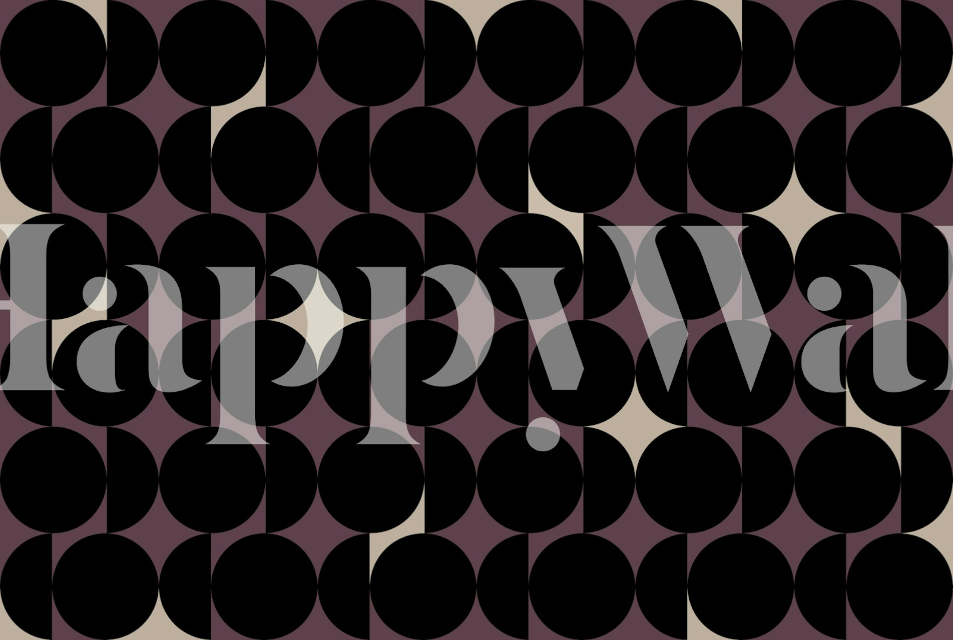 Abstract Bauhaus Glam 2 wallpaper in a room