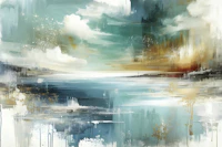Abstract Coastal Art wallpaper