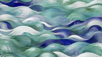 Aqua Teal Flow papel de parede
