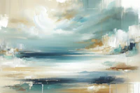 Turquoise Tide Abstract wallpaper