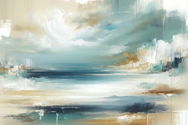 Turquoise Tide Abstract