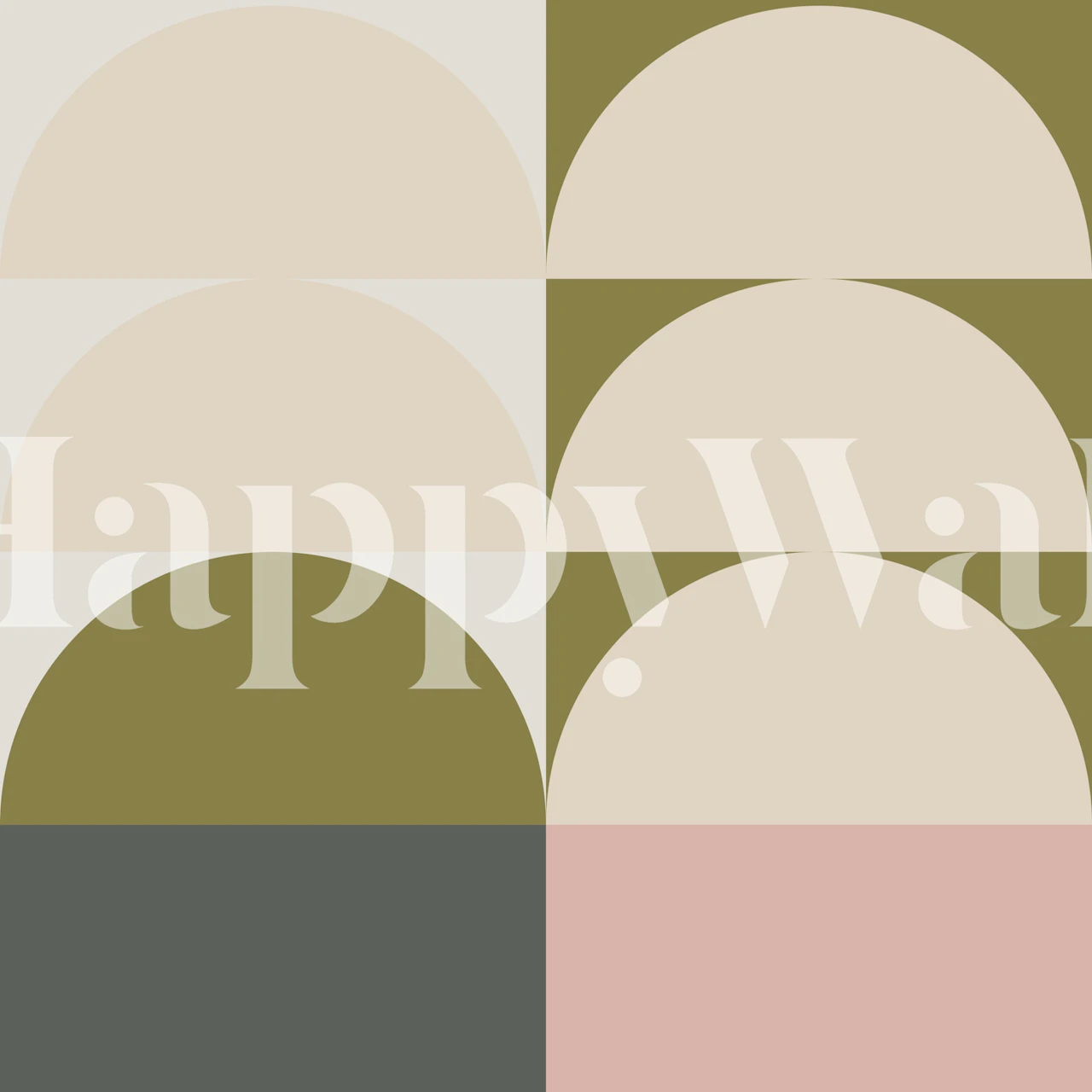 Retro Sunrise Panorama-Tapete in einem Raum