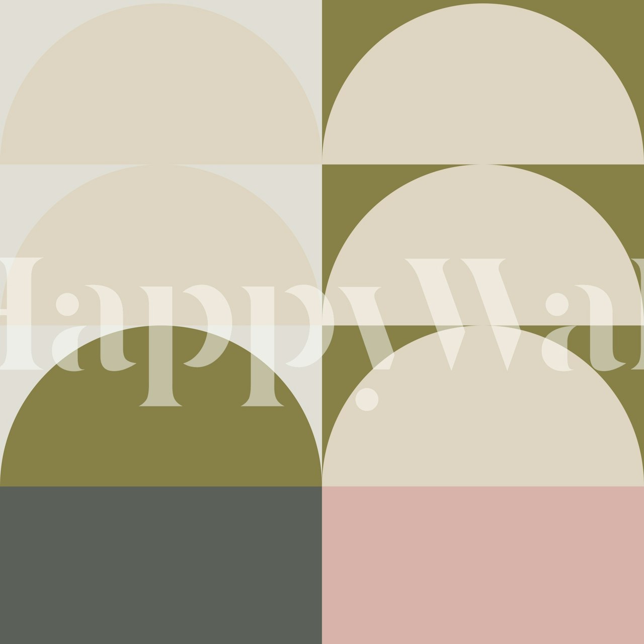 Retro Sunrise Panorama-Tapete in einem Raum