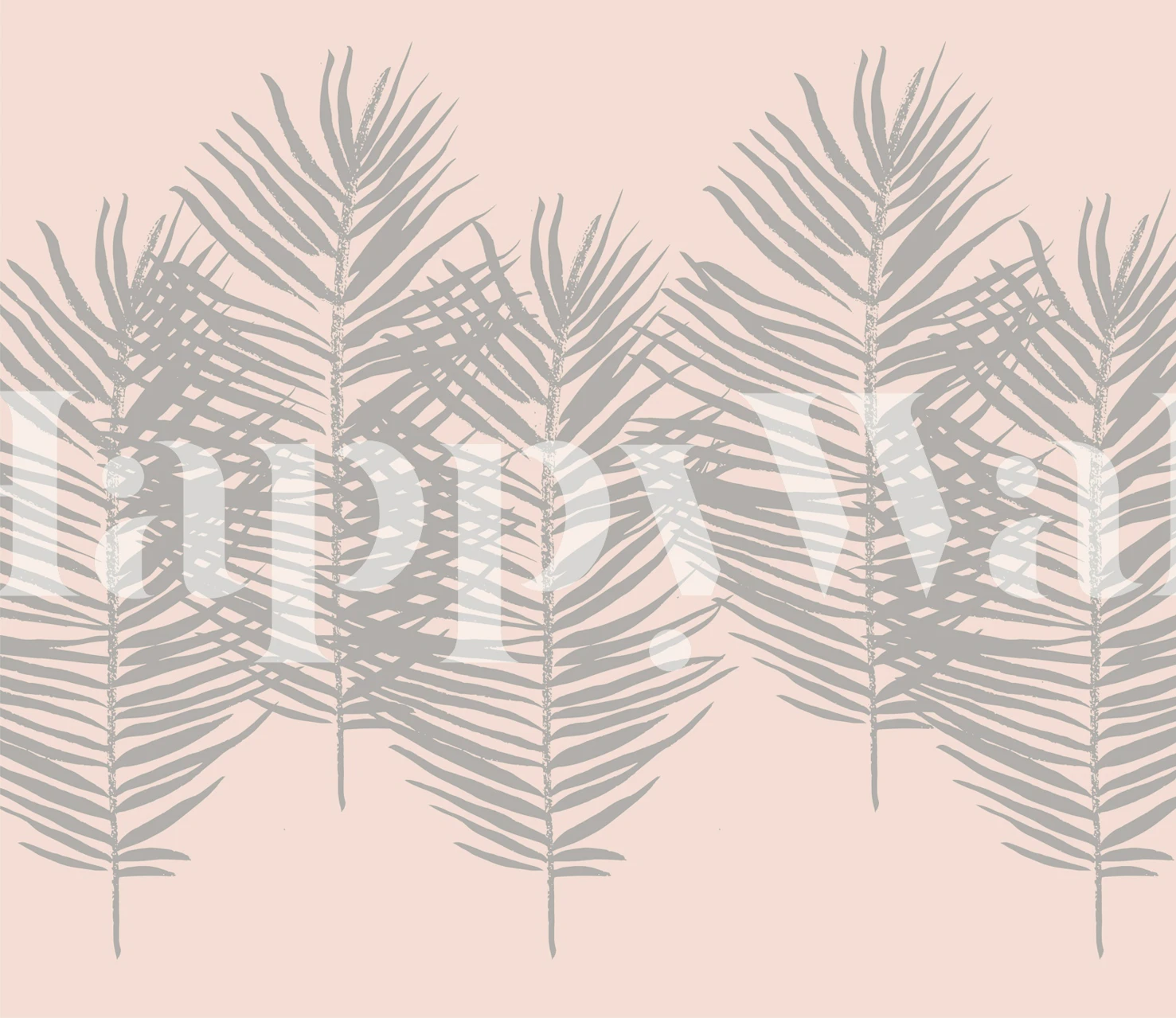 Soothing palm sketches wallpaper in a room