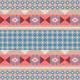 Geometric boho plaid (pink blue)