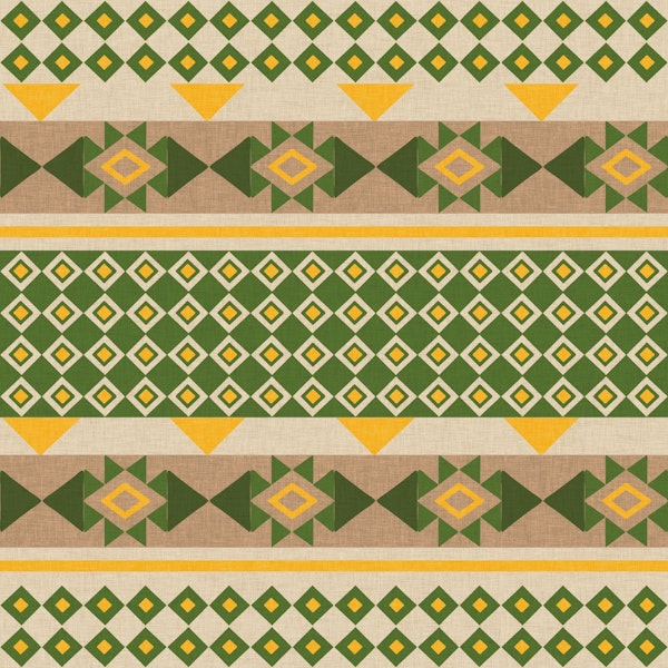 Bright Geometric Bohemian Plaid