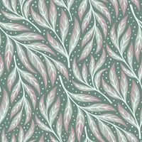 Awakening trailing leaves - green tapet