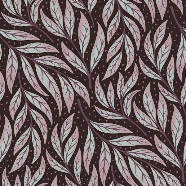 Awakening trailing leaves - purple