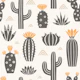 Western cactus garden cream black