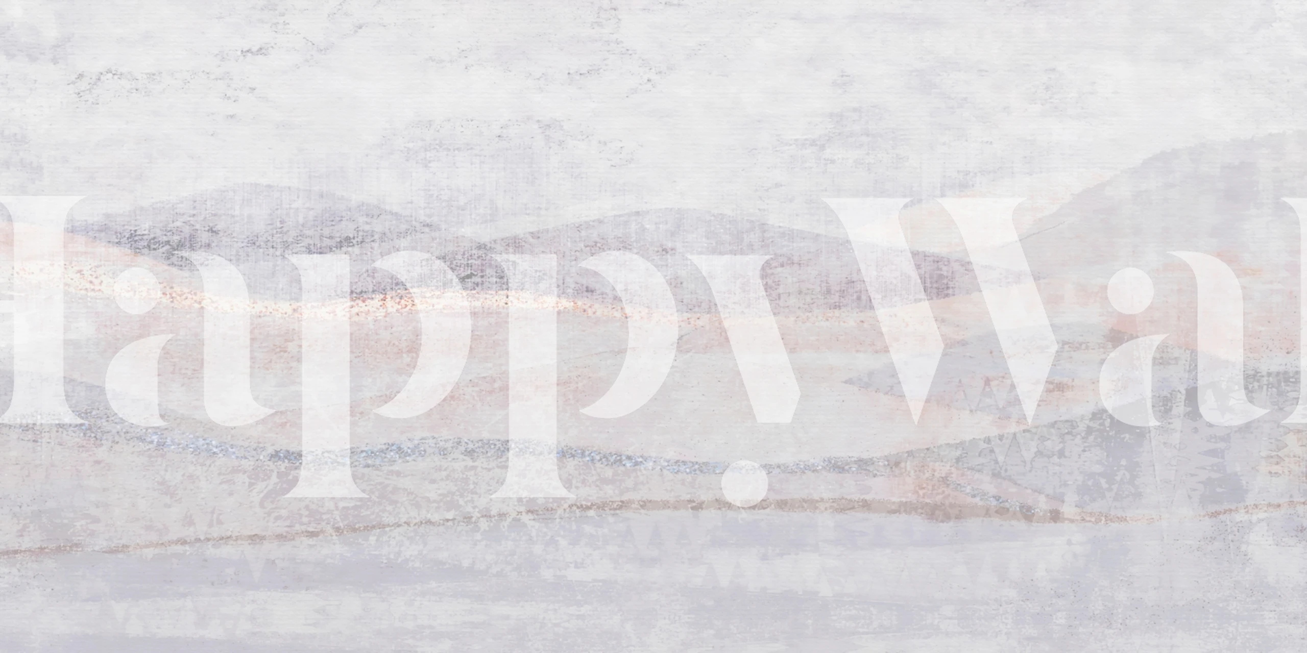 abstract mountain landscape in soft gray and beige wallpaper