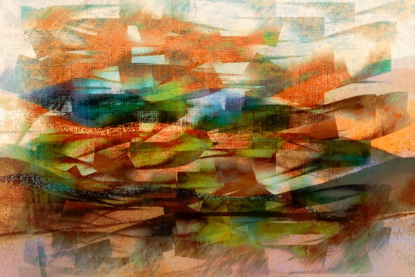 Geometric Landscape Art Cubism