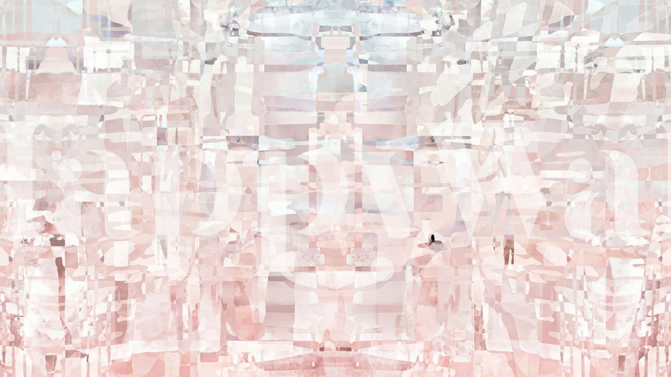 Abstract geometric shapes in soft pink tones wallpaper