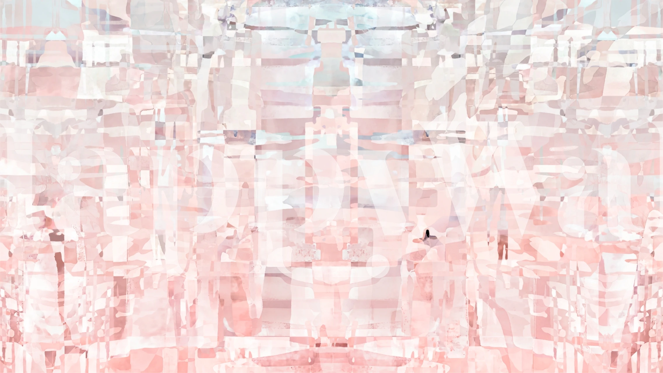 Abstract geometric shapes in soft pink tones wallpaper