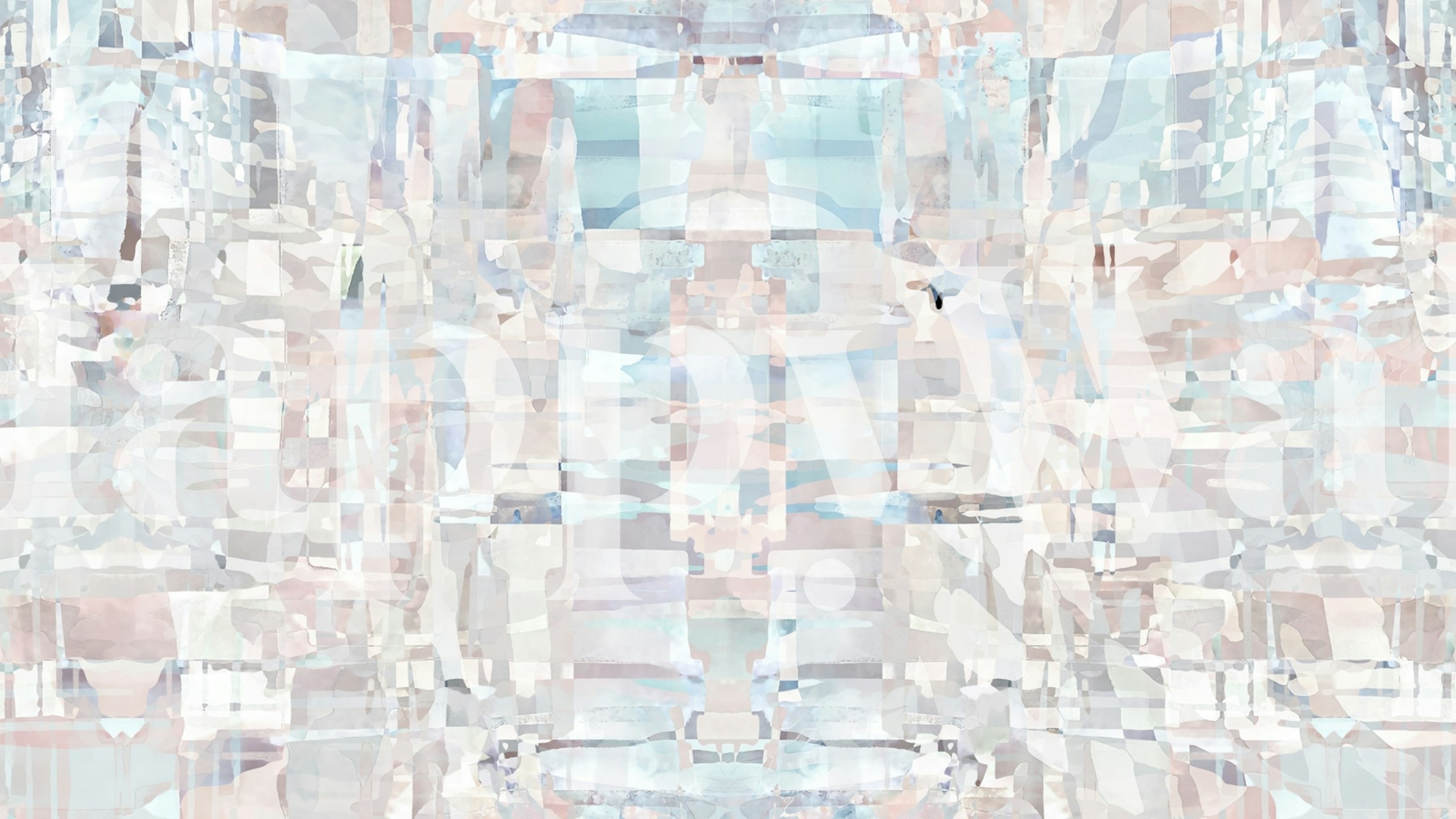 Crystal Waterfall Mosaic behang in een kamer