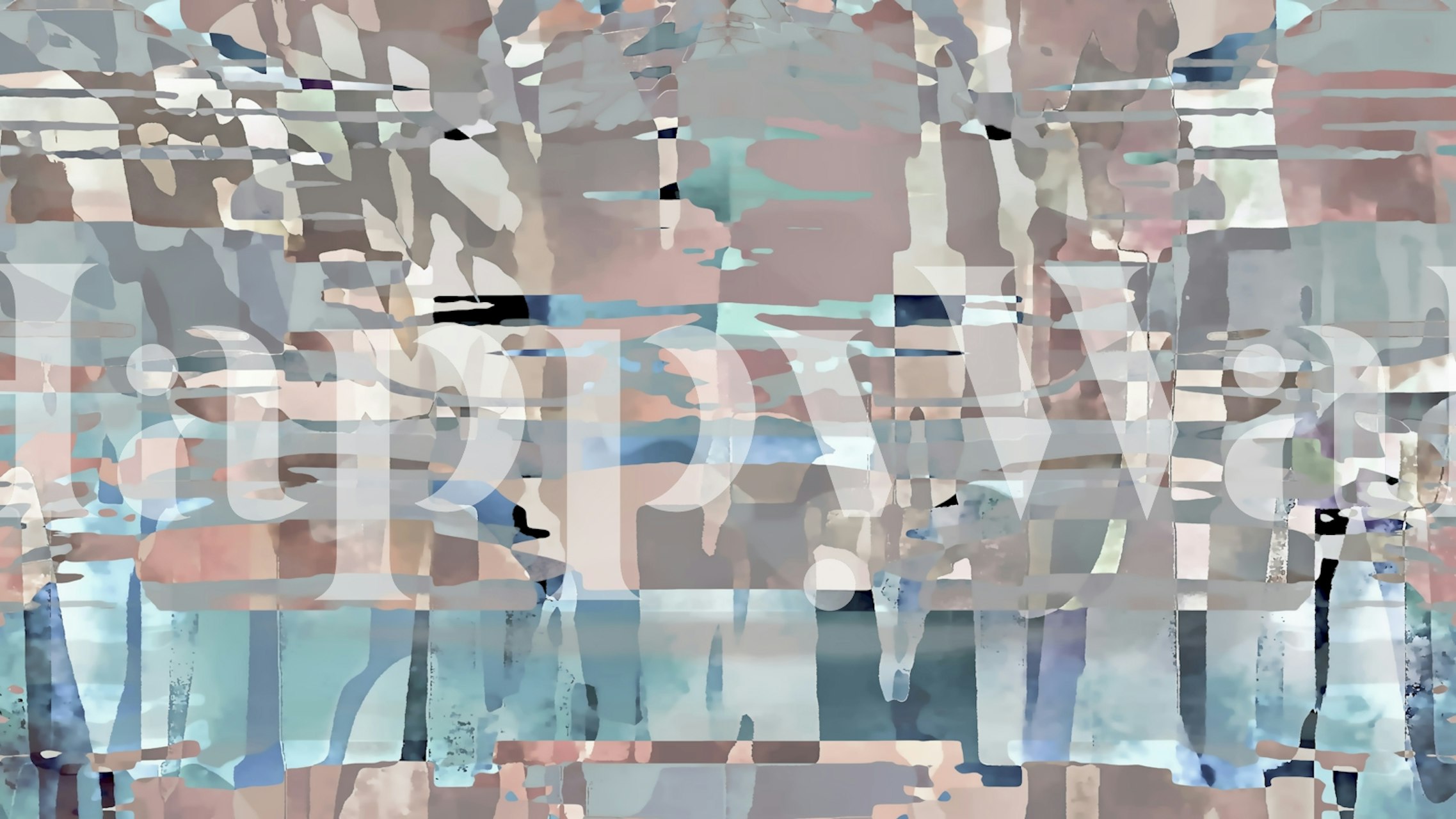 Papel de parede Chromatic Abstraction em um quarto