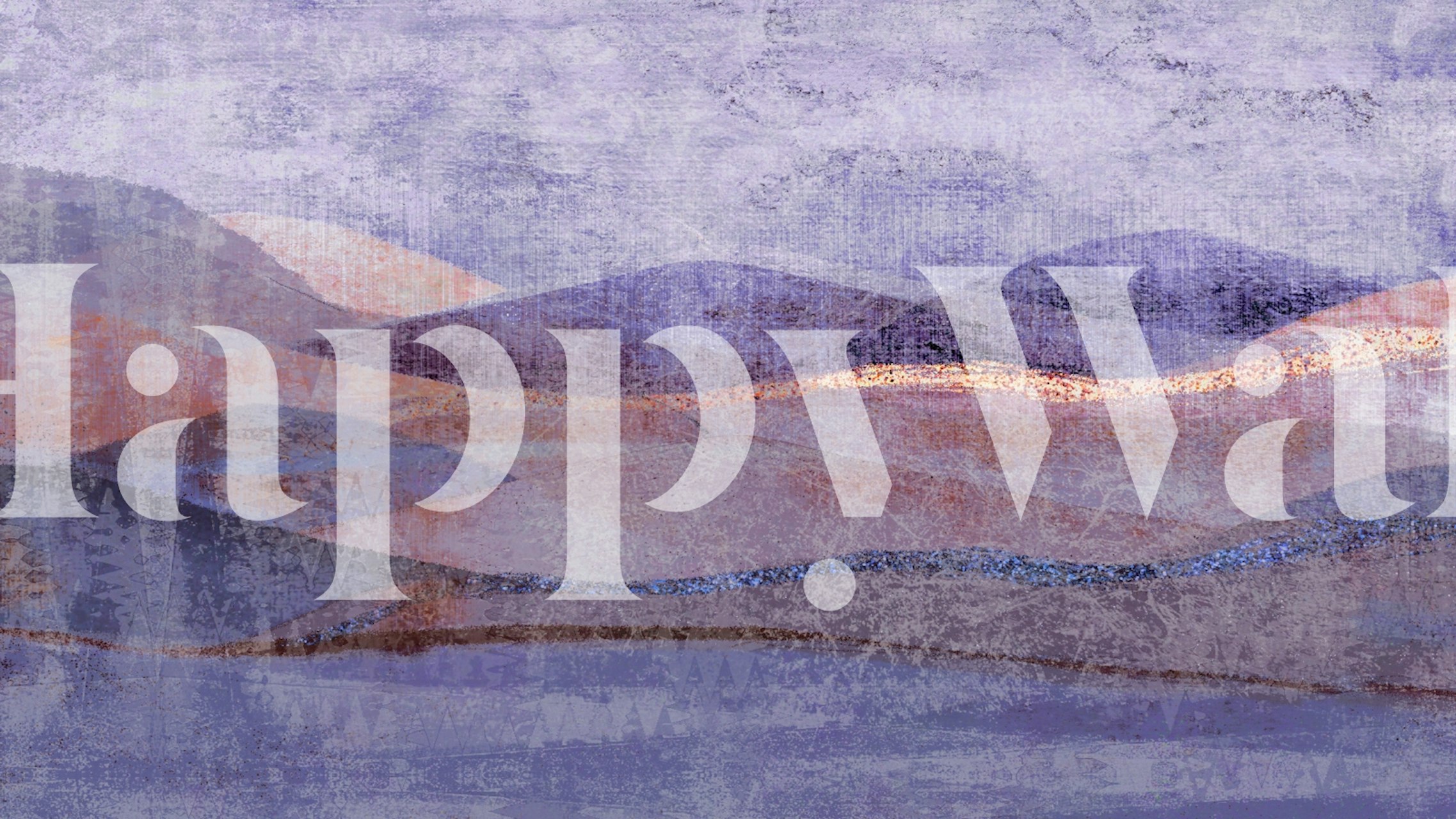 Abstract mountain range wallpaper in purple tones