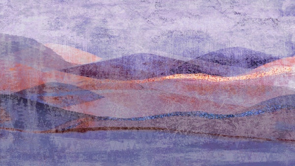 Twilight Japan Mountain Range