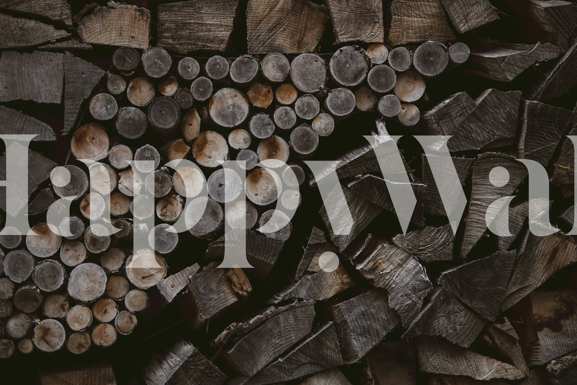 Papel pintado Rustic Wood 5 en un entorno de habitación