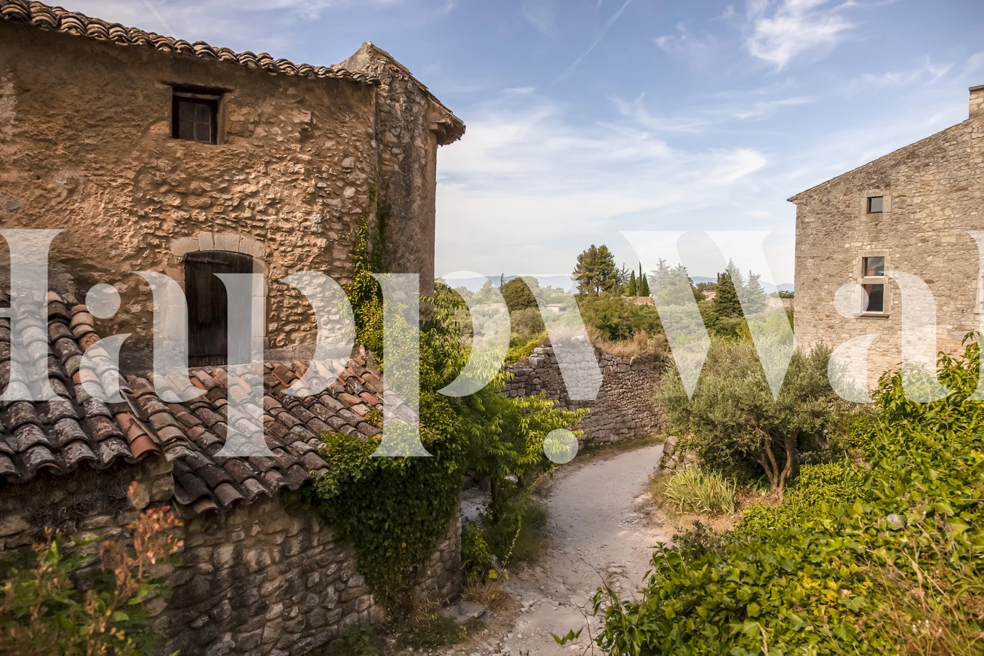 Provence Ancient Buildings tapet i ett rum