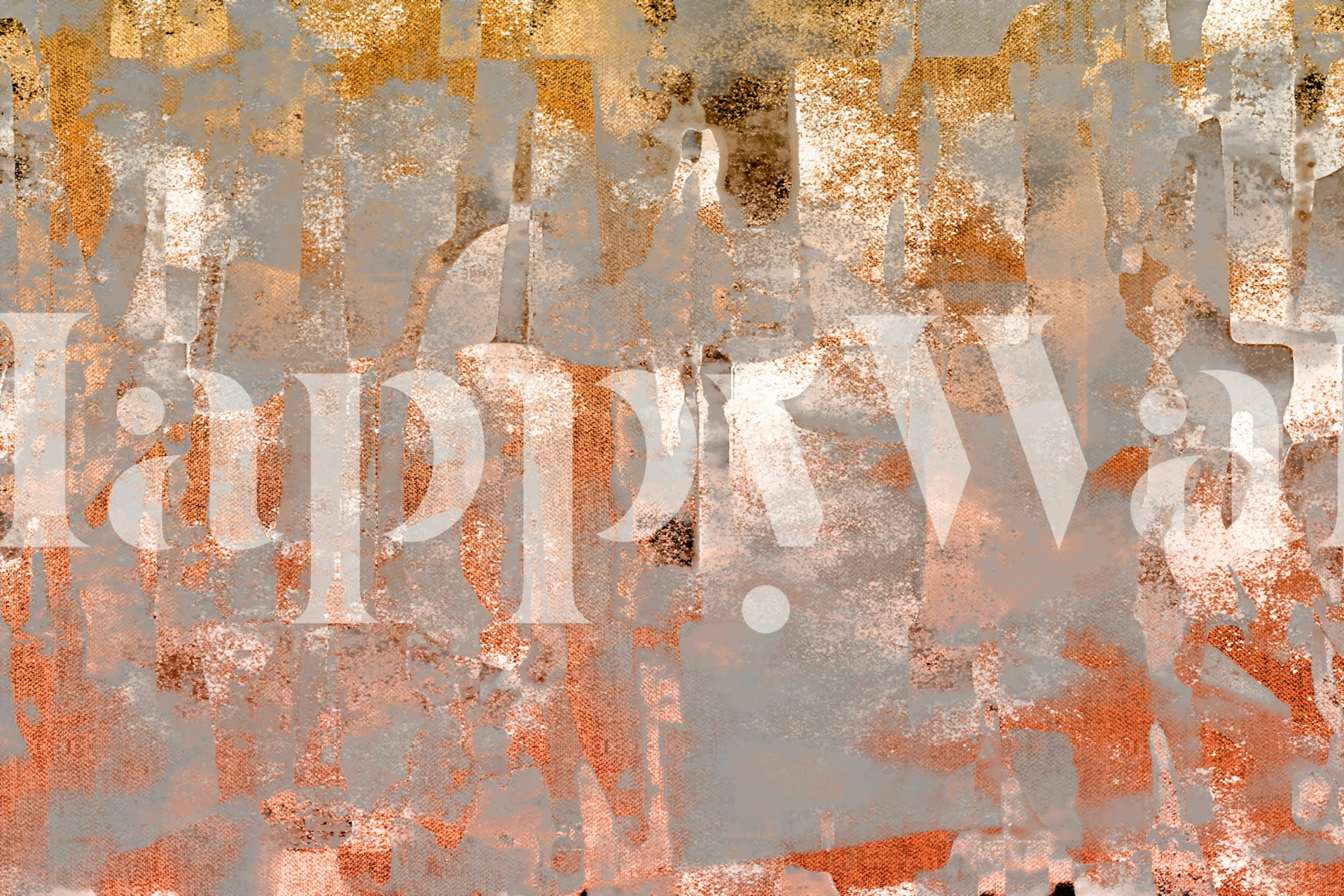Abstract wallpaper with copper, gold, and gray textures