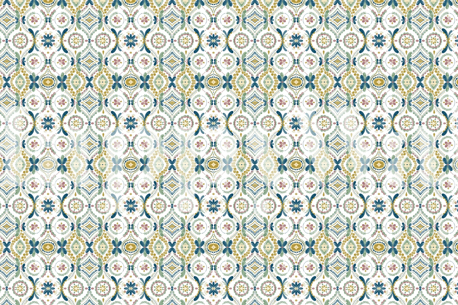 Tribal Mandala Essence wallpaper in a room