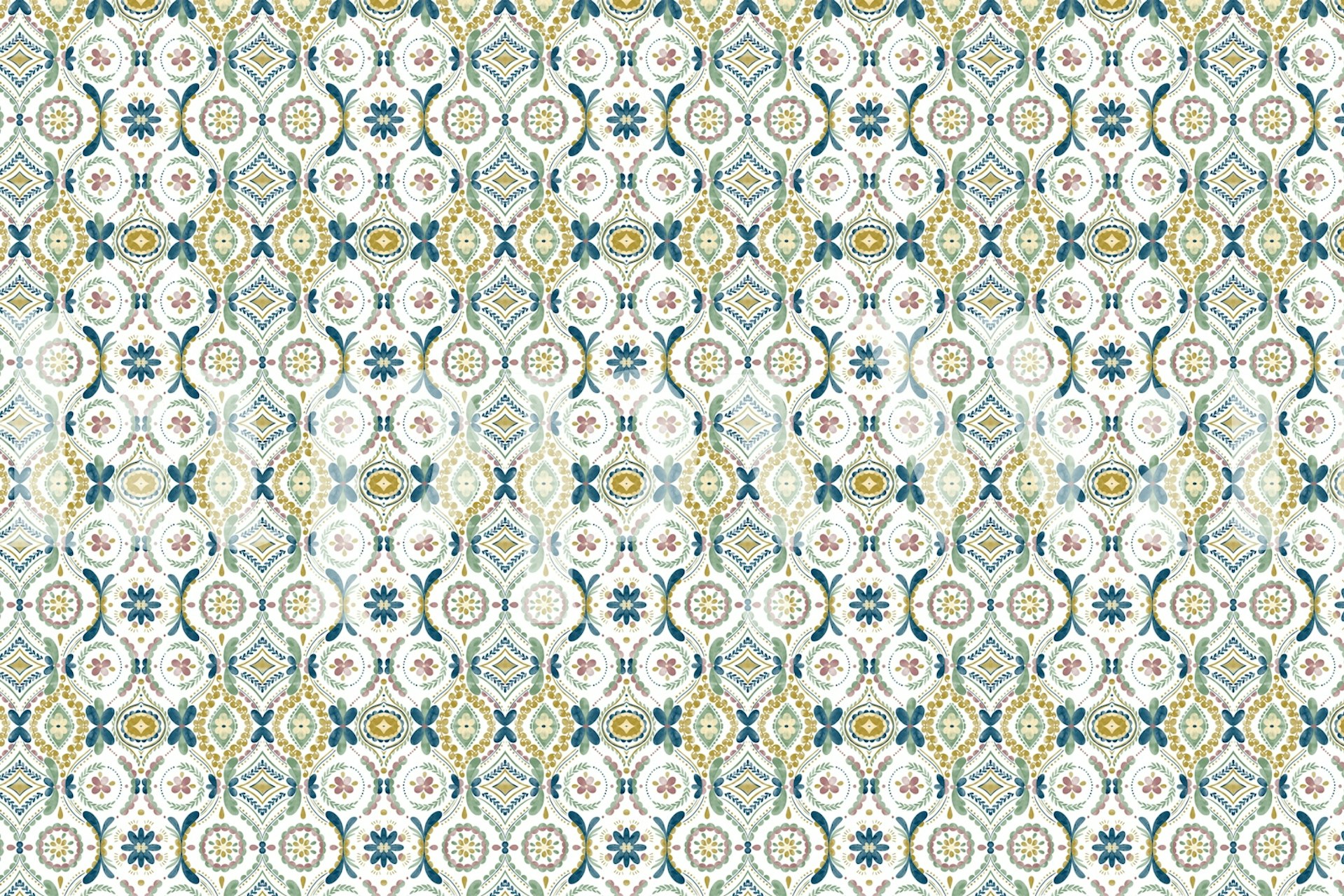 Tribal Mandala Essence wallpaper in a room
