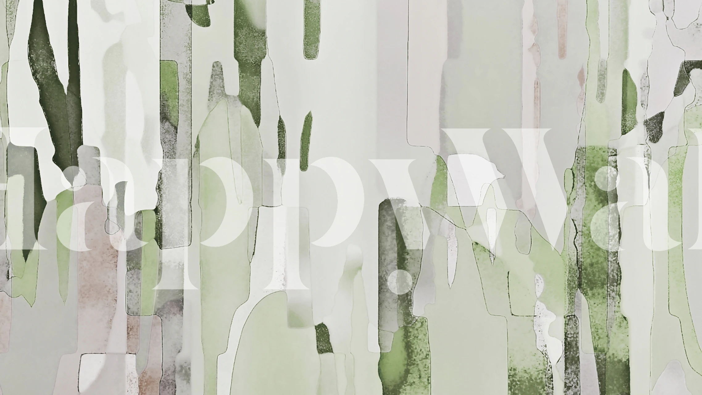 Verdant Watercolor wallpaper in a room