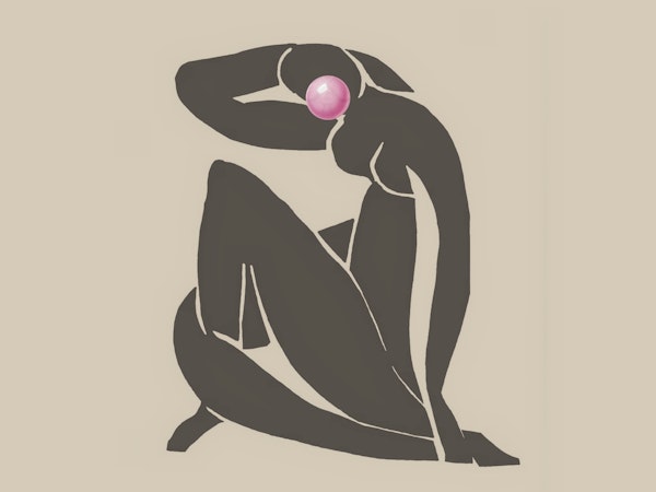 Abstract Pink Bubble Pose