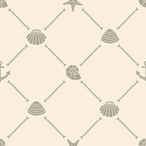 Nautical ropes and shells cream