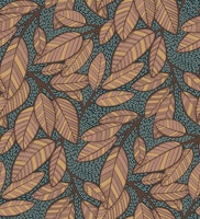 Rustic serenity on teal tapete