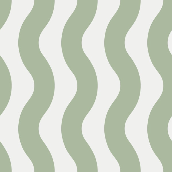 Sage Green and White Field Waves 2