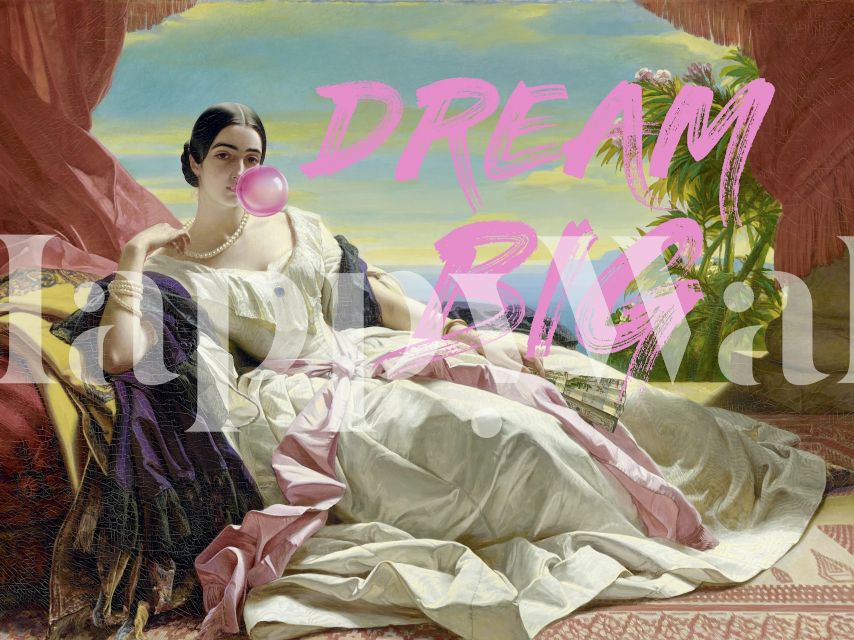 Dream Big Princess papel de parede em um quarto