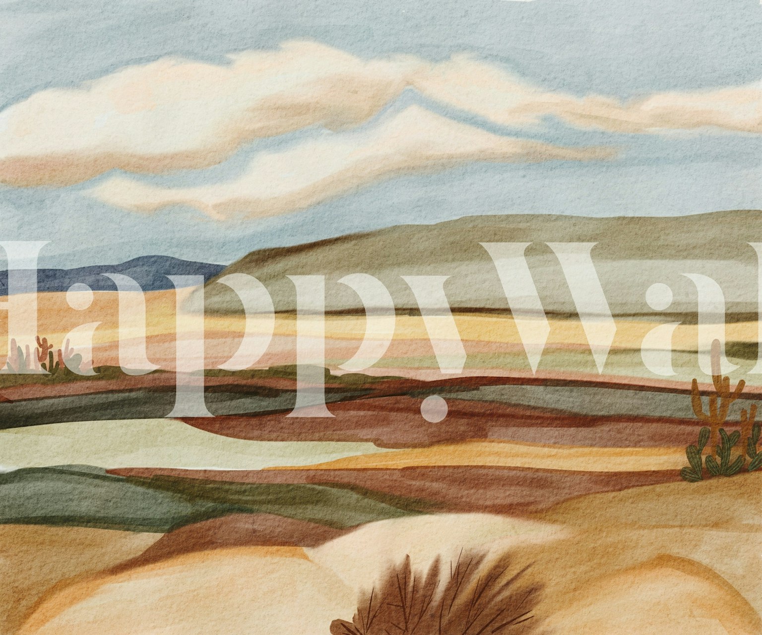 Papier peint Southwestern Vista Art dans une pièce